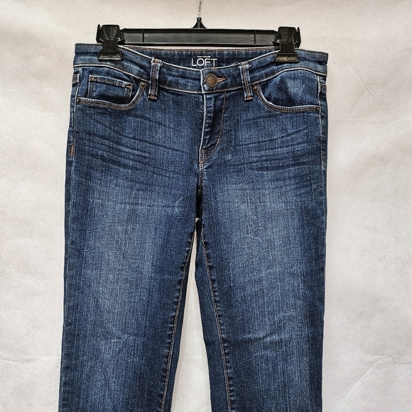 Ann Taylor LOFT Modern Straight Jeans 92%Cotton 7% Polyester 1% Spandex Sz 28 6P - Picture 2 of 7